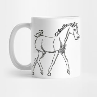 Playful horse- sketch Mug